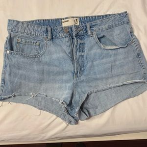 GARAGE festival denim short size13 fringed bottom